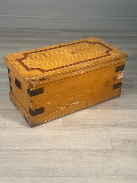 Victorian Pine Chest in Original Paint