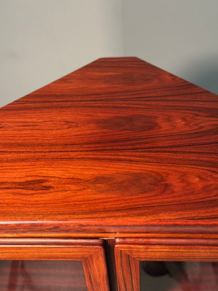 Danish Rosewood Corner Cabinet By Skovby