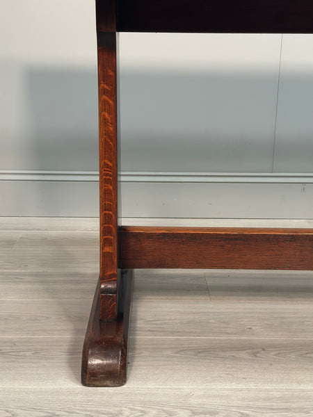 Large Military Arts & Crafts Oak Refectory Table