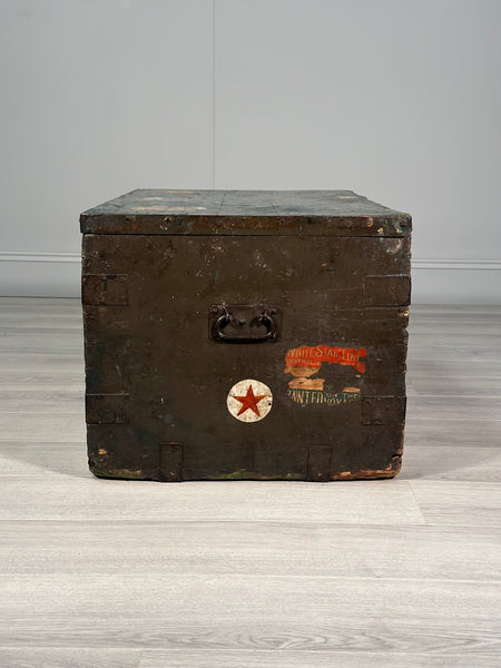 Antique White Star Line Ship Chest C.1910