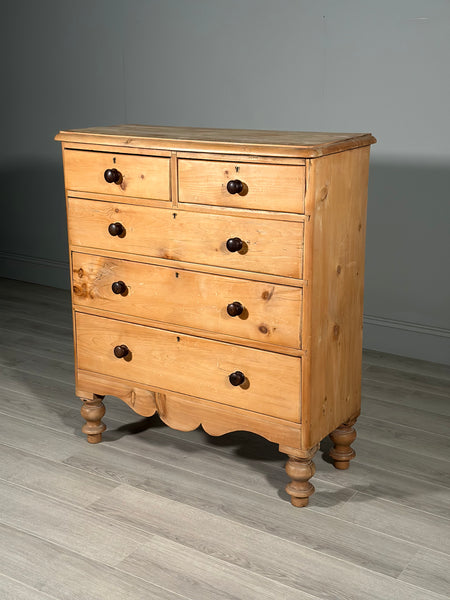 Large 19th Century Pine Chest Of Drawers