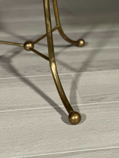 Edwardian Brass And Oak Revolving Magazine Rack