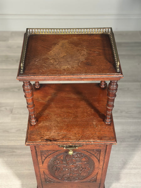 A Late Victorian Aesthetic Movement Mahogany Fireside Purdonium