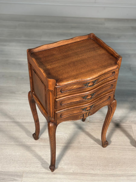 Antique French Oak Bedside Cabinets