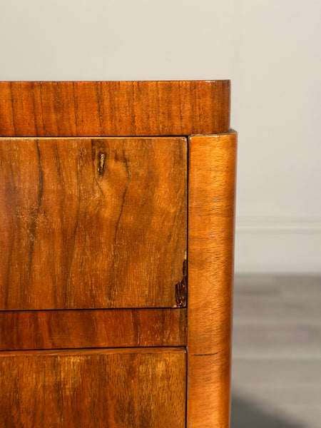 Burr Walnut Art Deco Bedside Cabinets