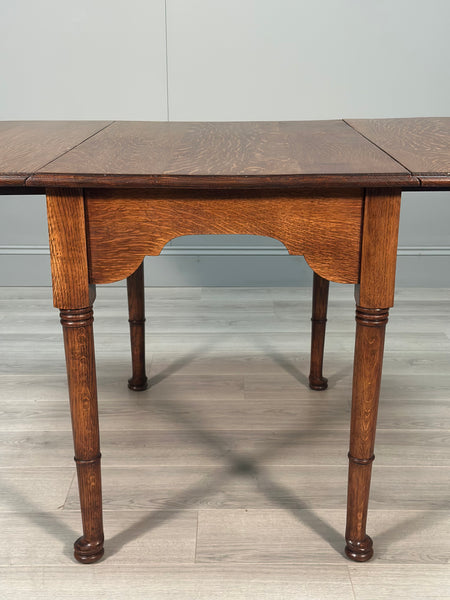 Antique Oak Drop Leaf Dining Table