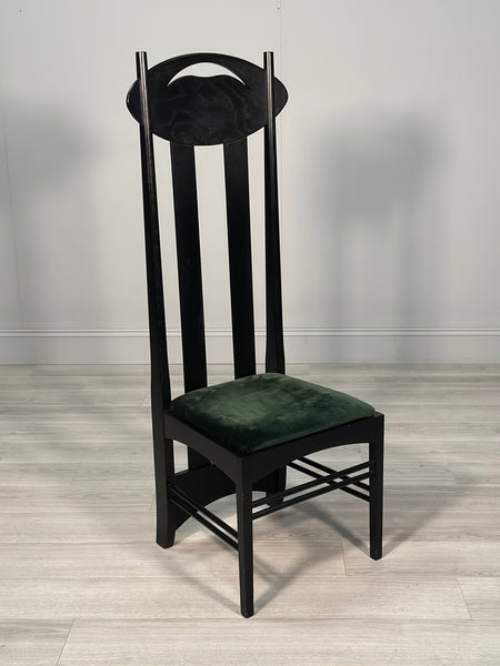 Set of 6 Argyle Dining Chairs Designed By Charles Rennie Mackintosh, Italy 1980’s
