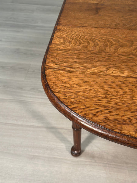 Antique Oak Drop Leaf Dining Table
