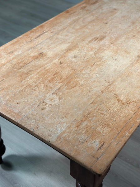 Victorian Pine Top Dining Table