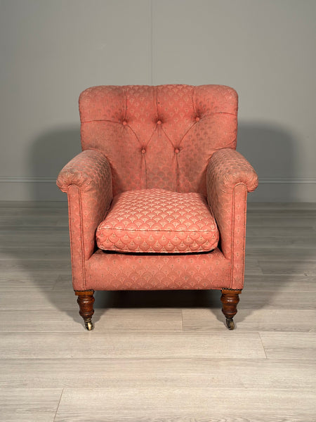 Antique Button Back Armchair
