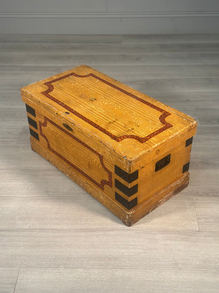 Victorian Pine Chest in Original Paint