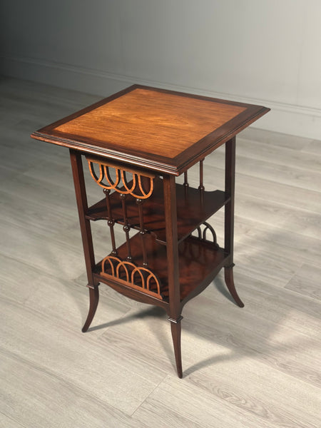 Arts And Crafts Fretwork Side Table