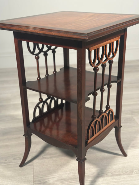 Arts And Crafts Fretwork Side Table