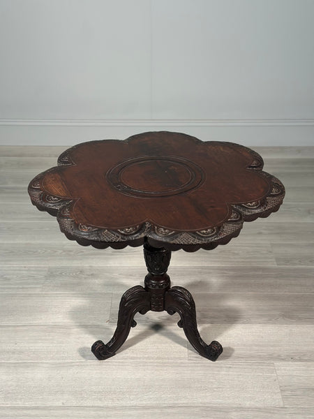 Carved Oak Antique Occasional Table By Walter Carter Harrod’s