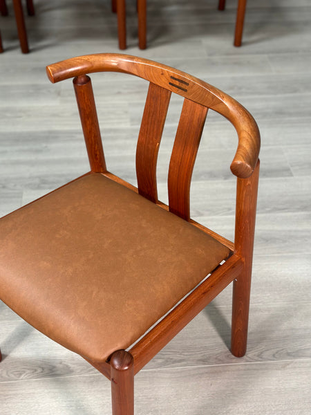 Set Of 6 Danish Dining Chairs By Hans J. Frydendal For Boltinge Stolefabrik, 1970s