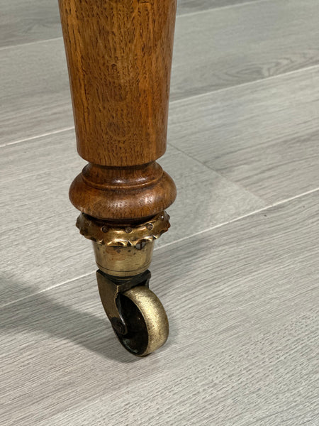 Antique Oak And Leather Desk Chair