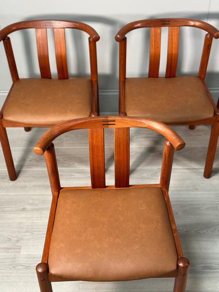 Set Of 6 Danish Dining Chairs By Hans J. Frydendal For Boltinge Stolefabrik, 1970s