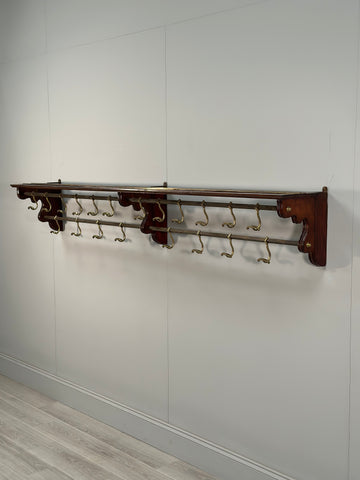 Large 19th Century Wall Mounted Coat Rack