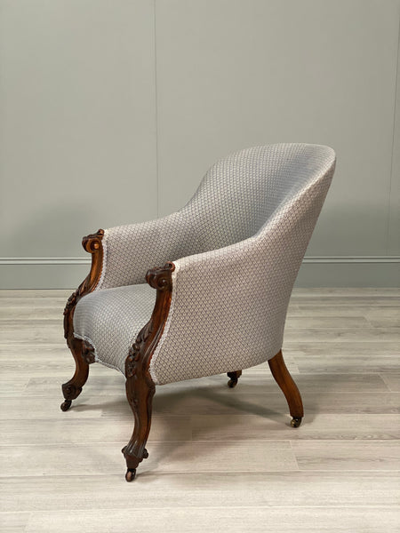 19th Century Carved Rosewood Armchair