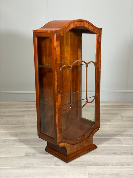 Art Deco Walnut Display Cabinet