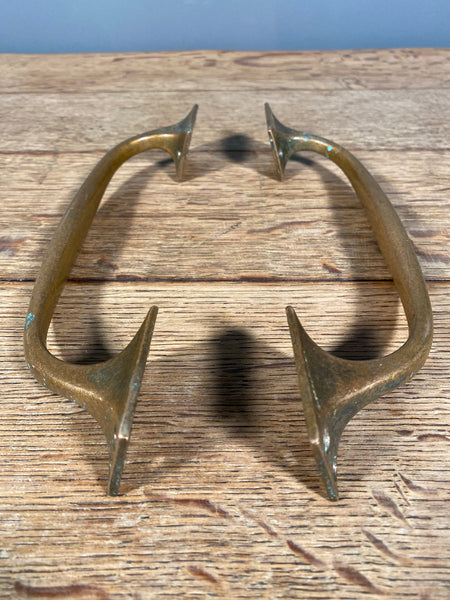 A Pair Of Victorian Bronze Pull Shop Handles