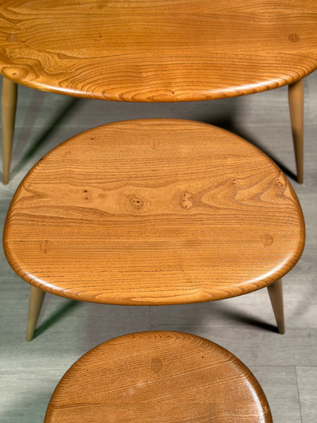 Vintage Ercol Pebble Nest Of Tables