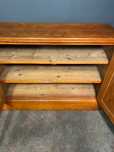 Large 7ft Pitch Pine Church Vestry Cupboard c1905