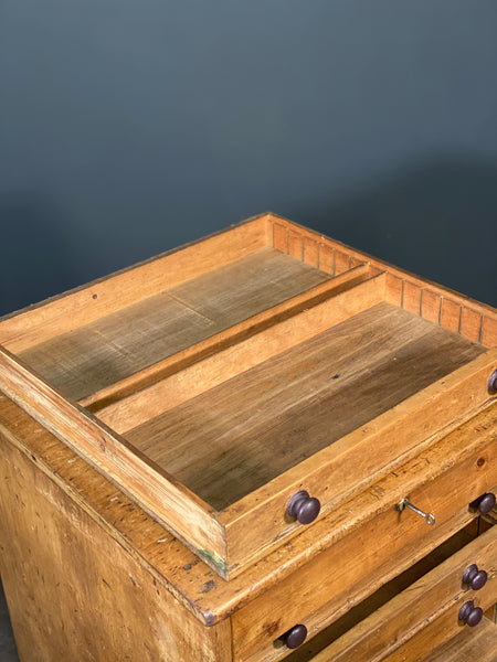 Victorian Wellington Pine Collectors Cabinet