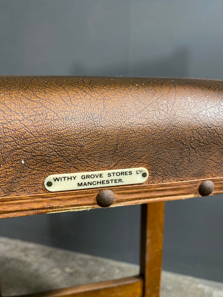 Set Of 4 Oak Clerk Chairs By Withy Groves Stores Of Manchester c1910