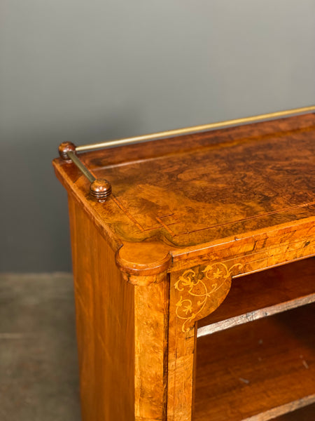 Victorian Burr Walnut Pier Cabinet