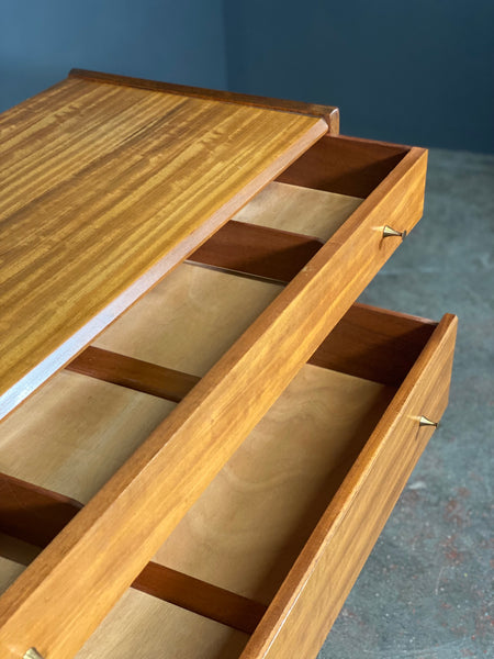 A Younger Walnut Chest Of Drawers by John Herbert