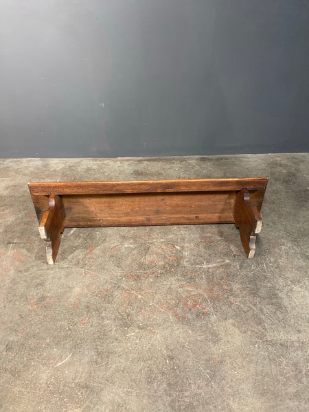 Small Oak Chapel Bench c1900
