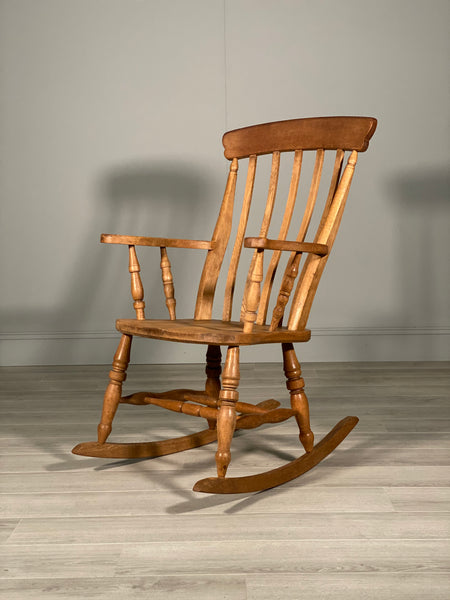 Large Antique Oak Rocking Chair