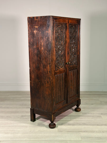 18th Century Carved Oak Cupboard