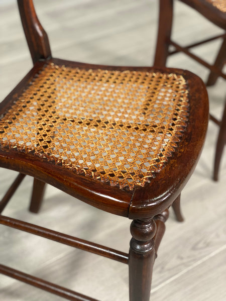 A Pair Of 19th Century Faux Rosewood Side Chairs