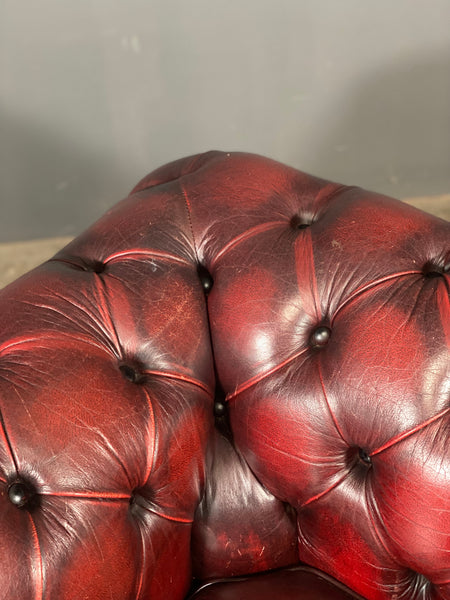 Vintage Chesterfield Club Chair In Oxblood