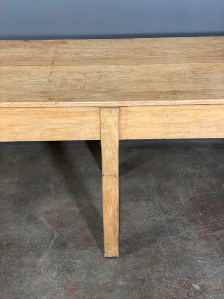 Huge 10ft Beech School Refectory Table c1920