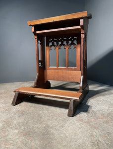 19th Century Gothic Oak Church Lectern Prayer Kneeling Stand