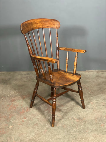19th Century High Back Elm Windsor Chair