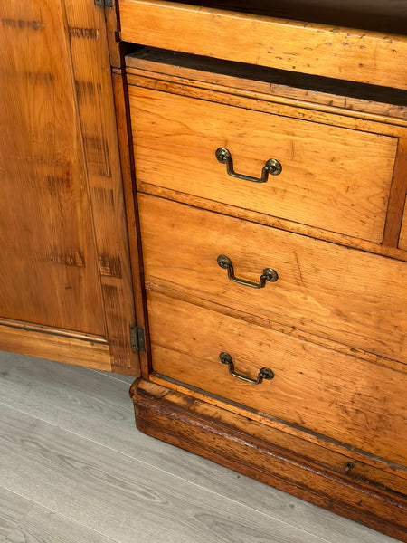 19th Century Fitted Pine Wardrobe