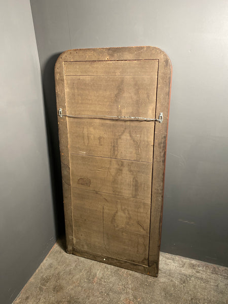 Large Victorian Mahogany Mirror With Distressed Mercury Plate