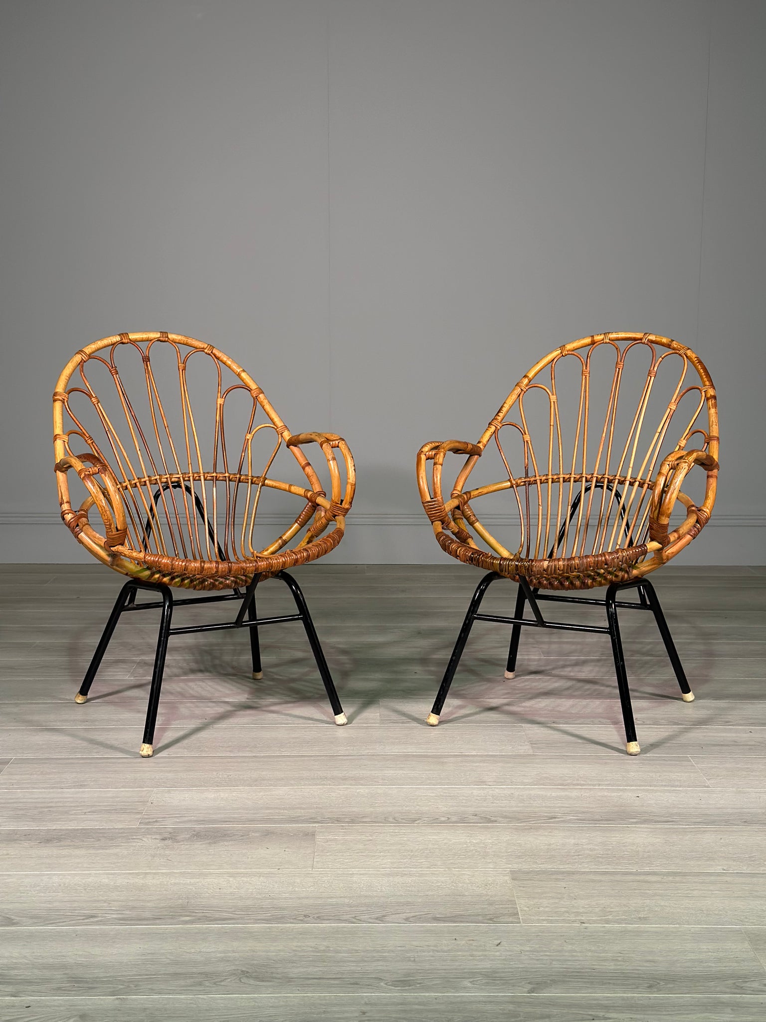 Vintage Italian Bamboo Chairs 1960’s