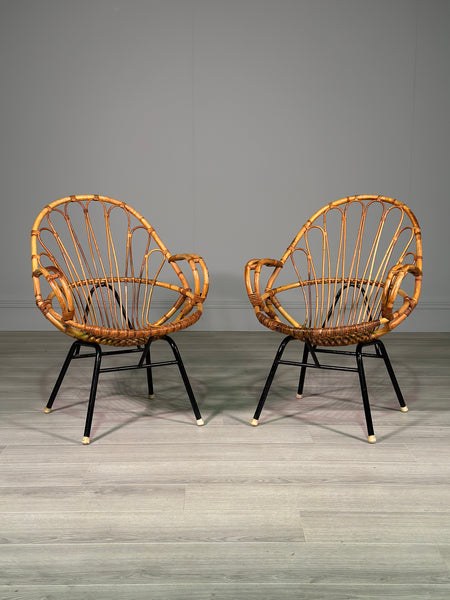 Vintage Italian Bamboo Chairs 1960’s