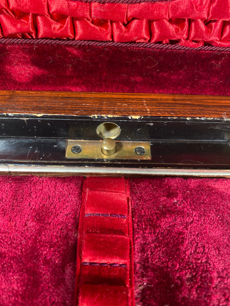 Antique 19th Century Burr Thuya Jewellery Box With Writing Slope
