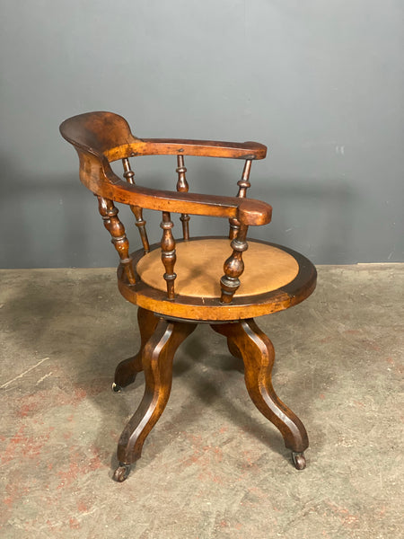 19th Century Captains Swivel Desk Chair