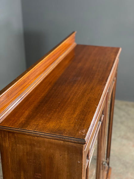 Edwardian Glazed Mahogany Bookcase