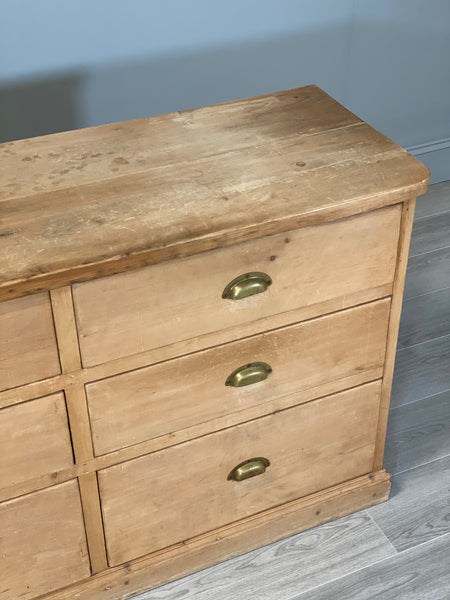 19th Century Pine Bank Of Drawers