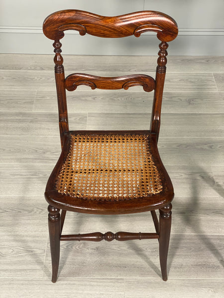 A Pair Of 19th Century Faux Rosewood Side Chairs