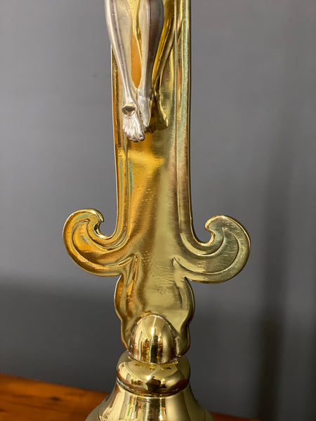 Vintage Large Brass Church Altar Cross