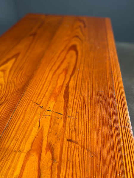 19th Century Pitch Pine Campaign Chest Of Drawers